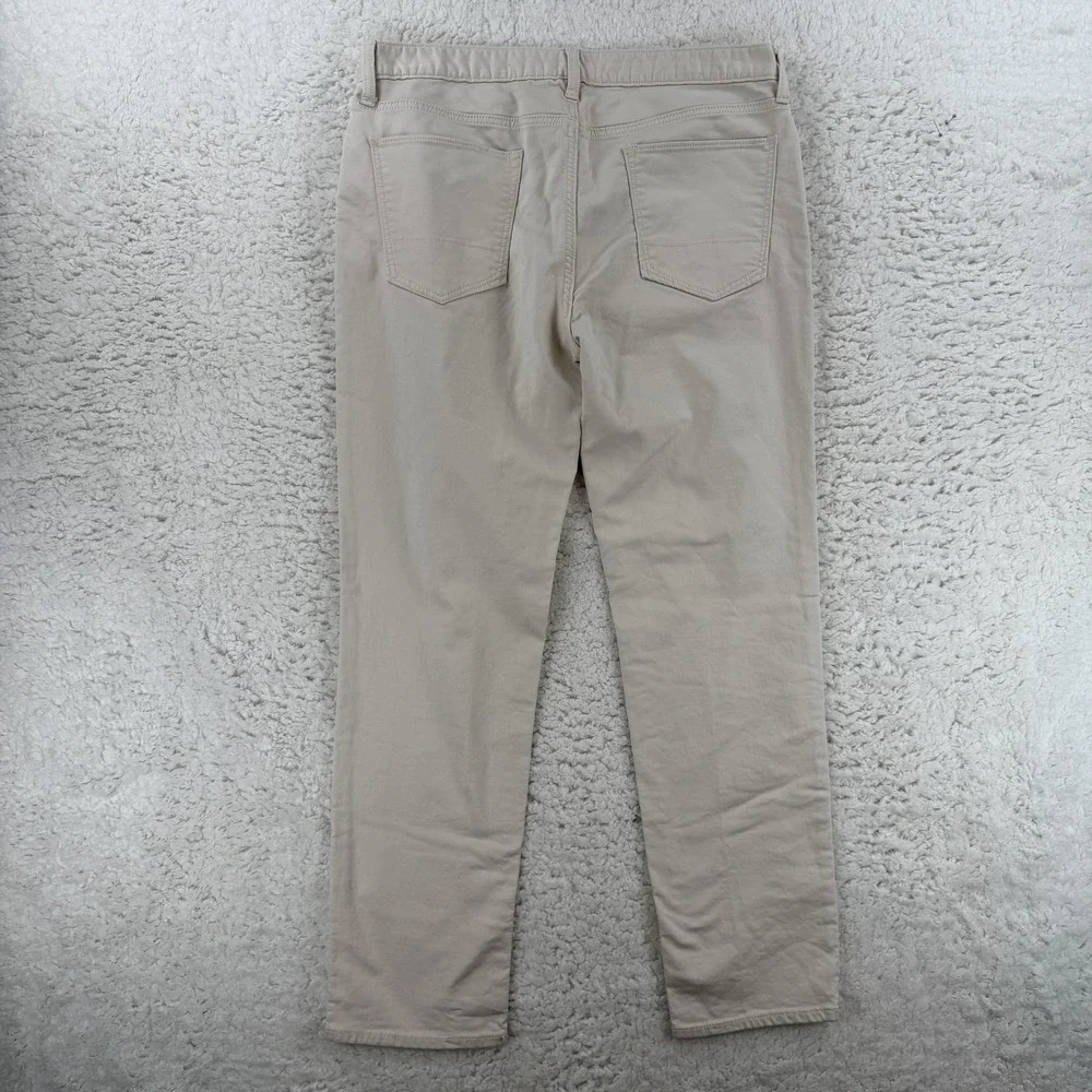 Banana‎ Republic Travel Jeans Mens 36x32 White Slim Tapered Stretch Denim Pants